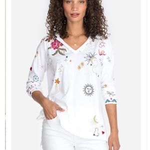 Johnny Was embroidered cotton Kai Beach Hoodie